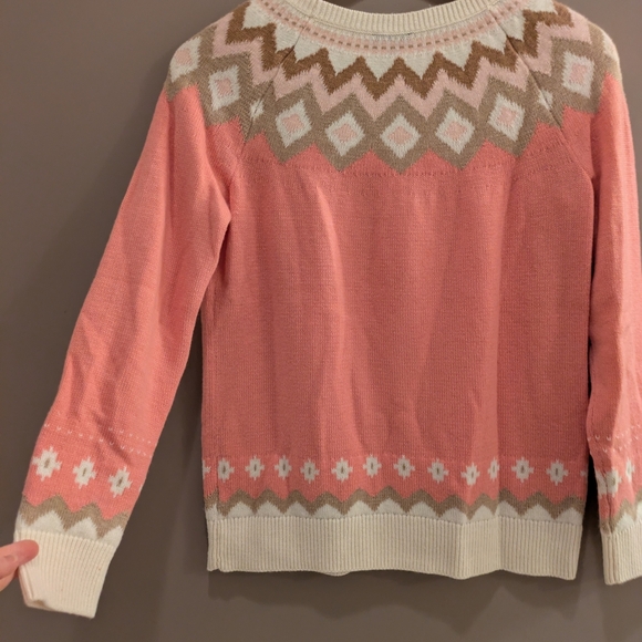 Talbots Fair Isle Style Lambs Wool Blend Sweater Sp - Picture 2 of 9